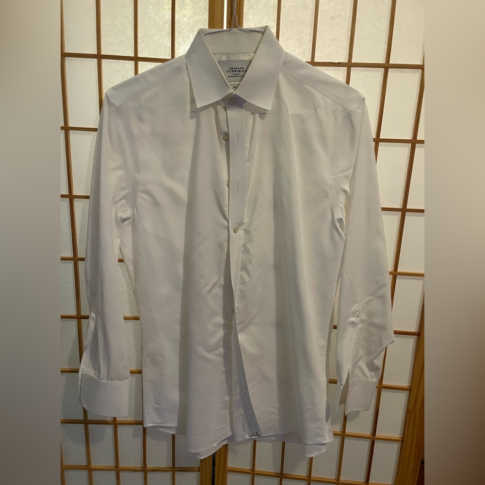 Men's White Dress Shirt- slim fit